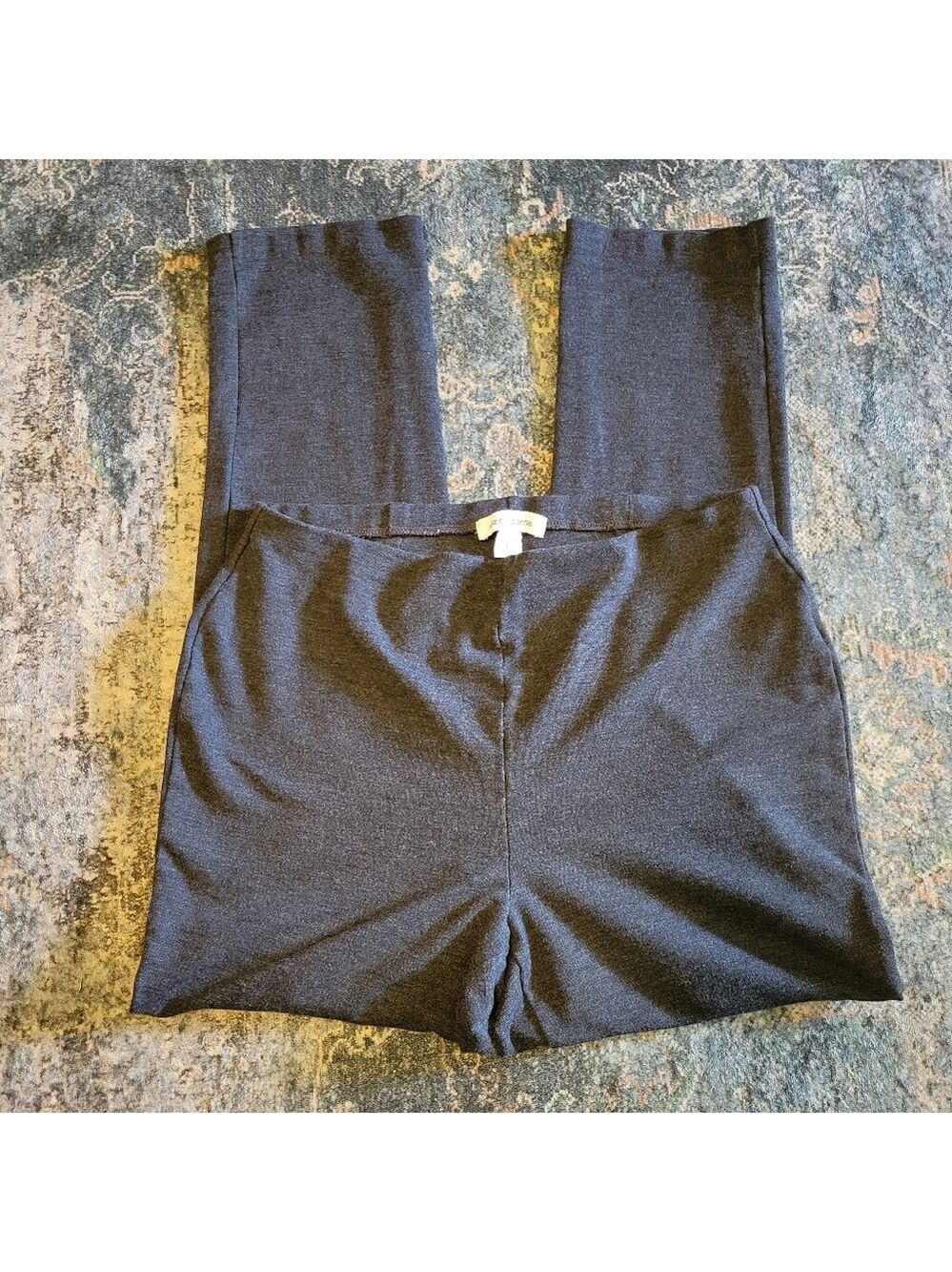 Liz Claiborne Charcoal Straight Leg Pull On Pant Size L